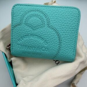 Tiffany & Co. New Tiffany Blue Small Zip Wallet
